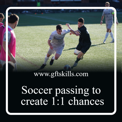 Soccer passing to create 1 on 1 chances