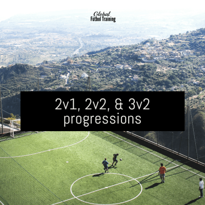 2v1, 2v2, 3v2 progressions | give and go drills
